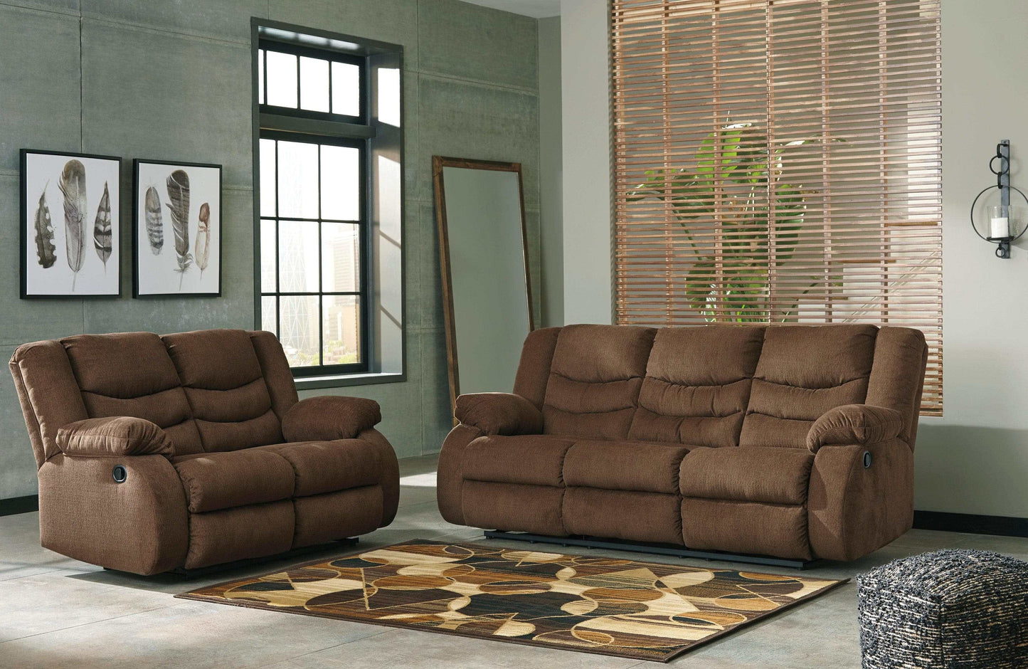 Tulen Gray Manual Reclining Loveseat