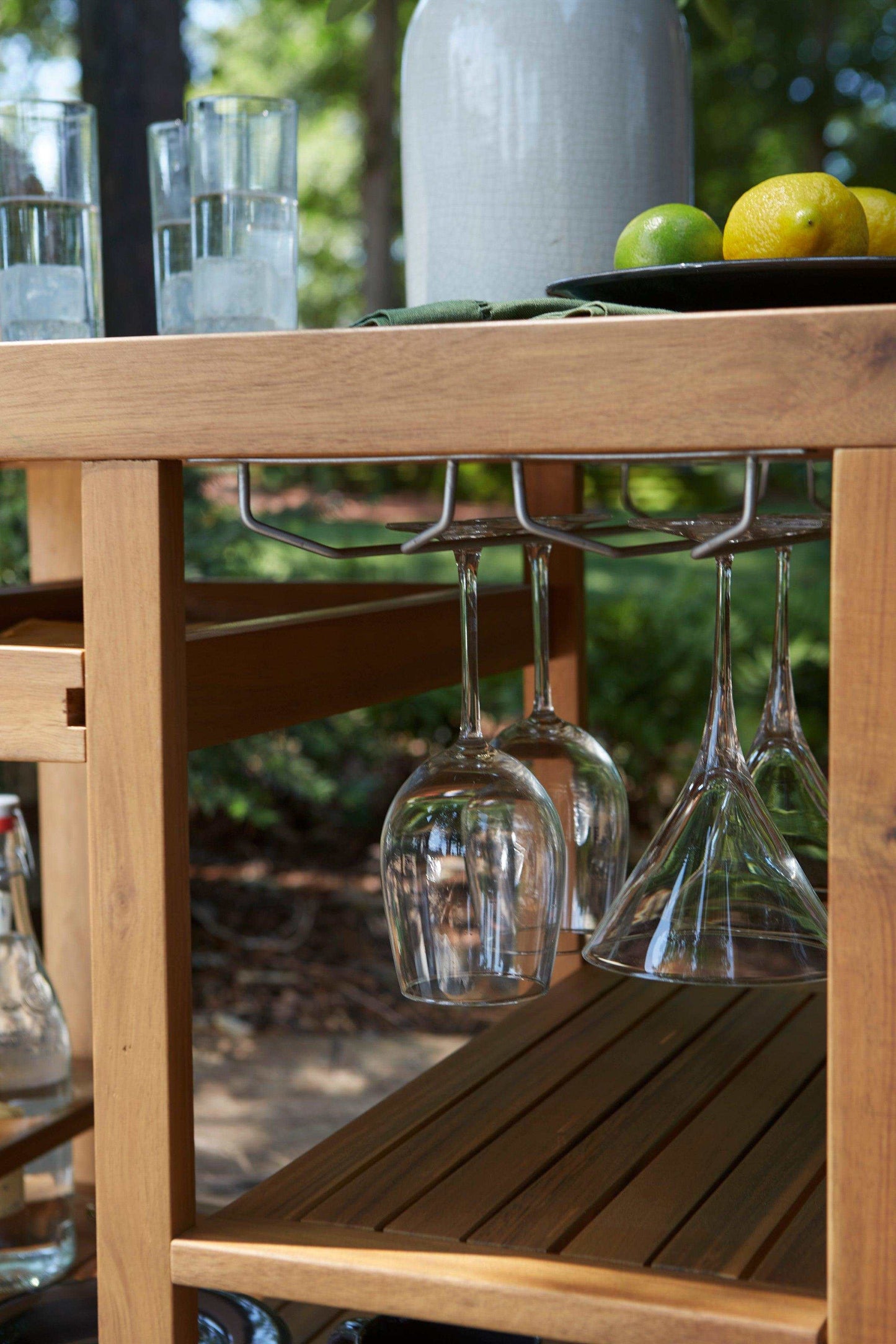 Kailani Light Brown Serving Cart