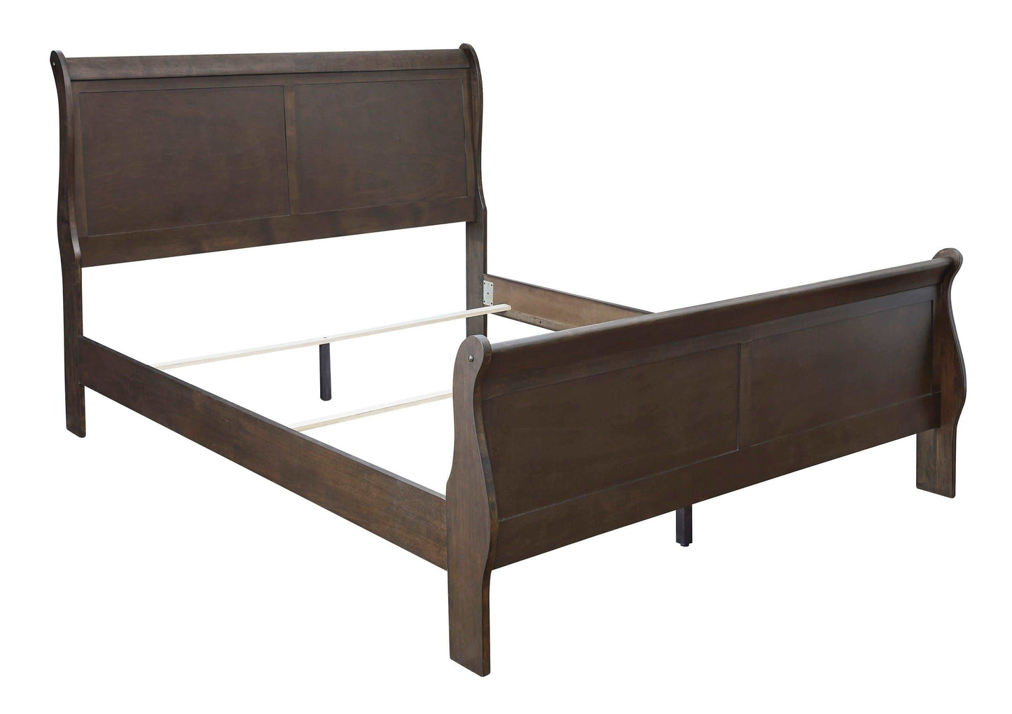 Leewarden Dark Brown Sleigh Bed