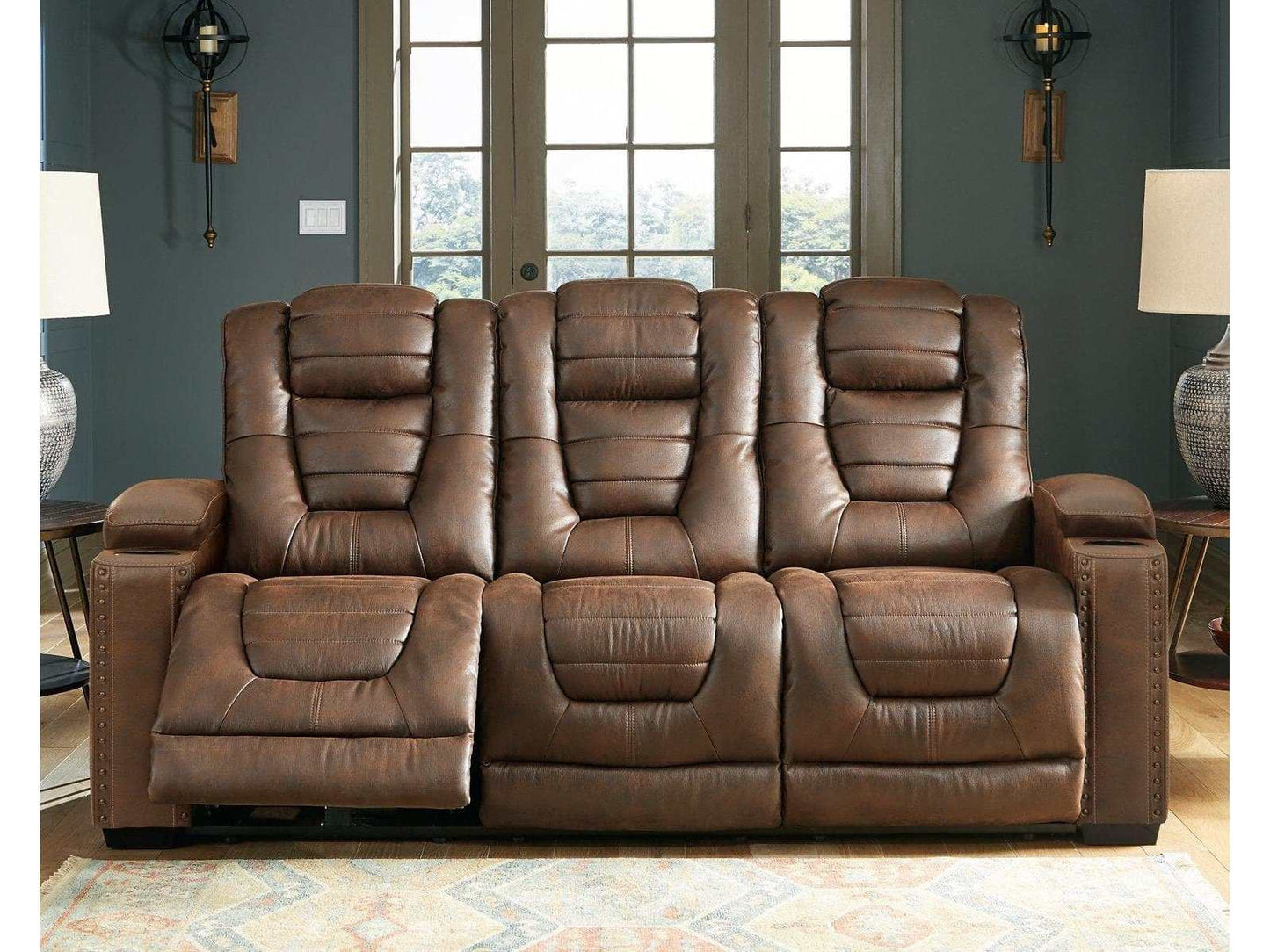 Owner's Box Power Reclining Sofa w/ Adjustable Headrest