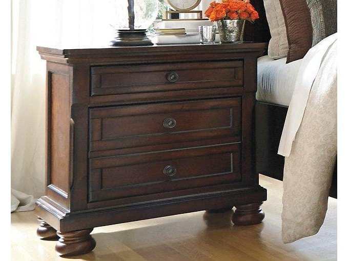 Porter Rustic Brown Two Drawer Nightstand