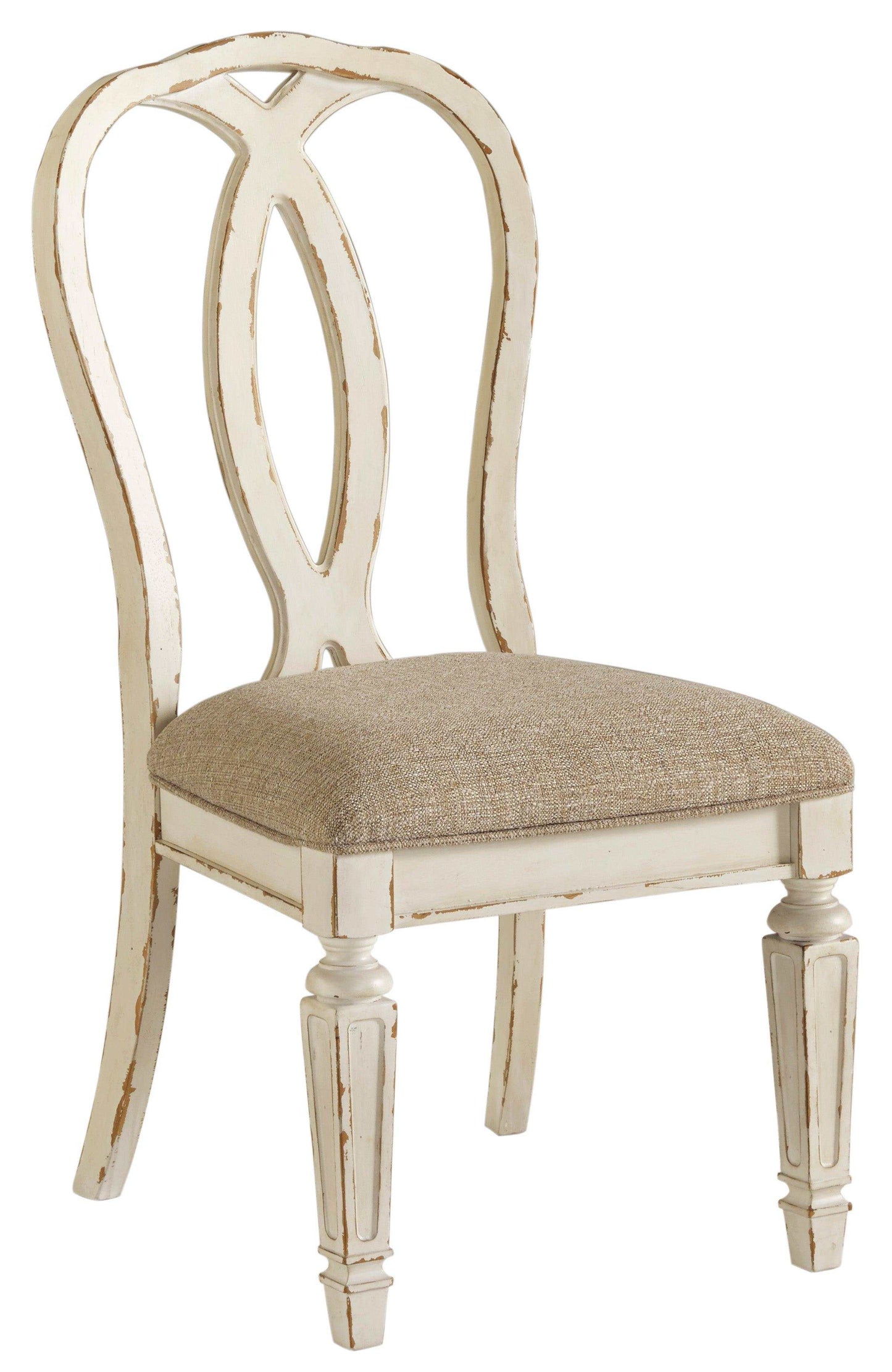 Realyn Chipped White Dining Room Set / 9pc