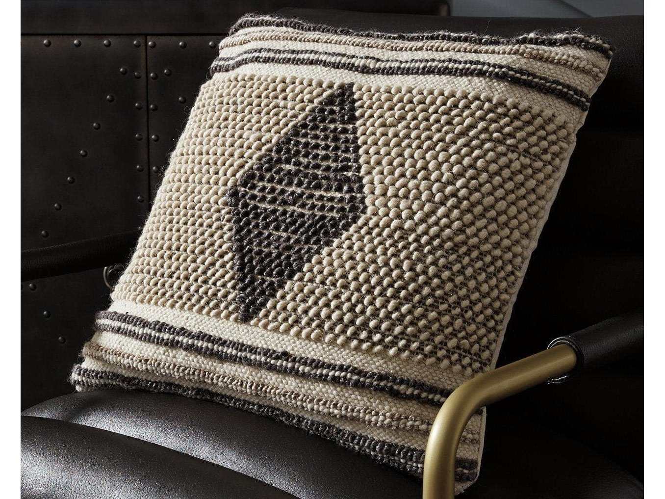 Ricker Gray/Cream Handwoven Pillow (Set of 4)