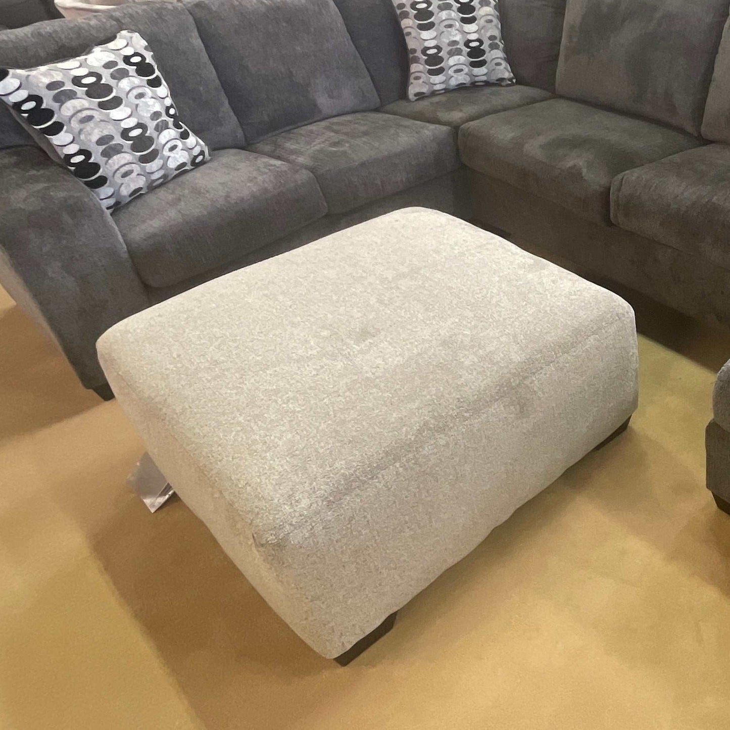 Ballinasloe Platinum Oversized Ottoman