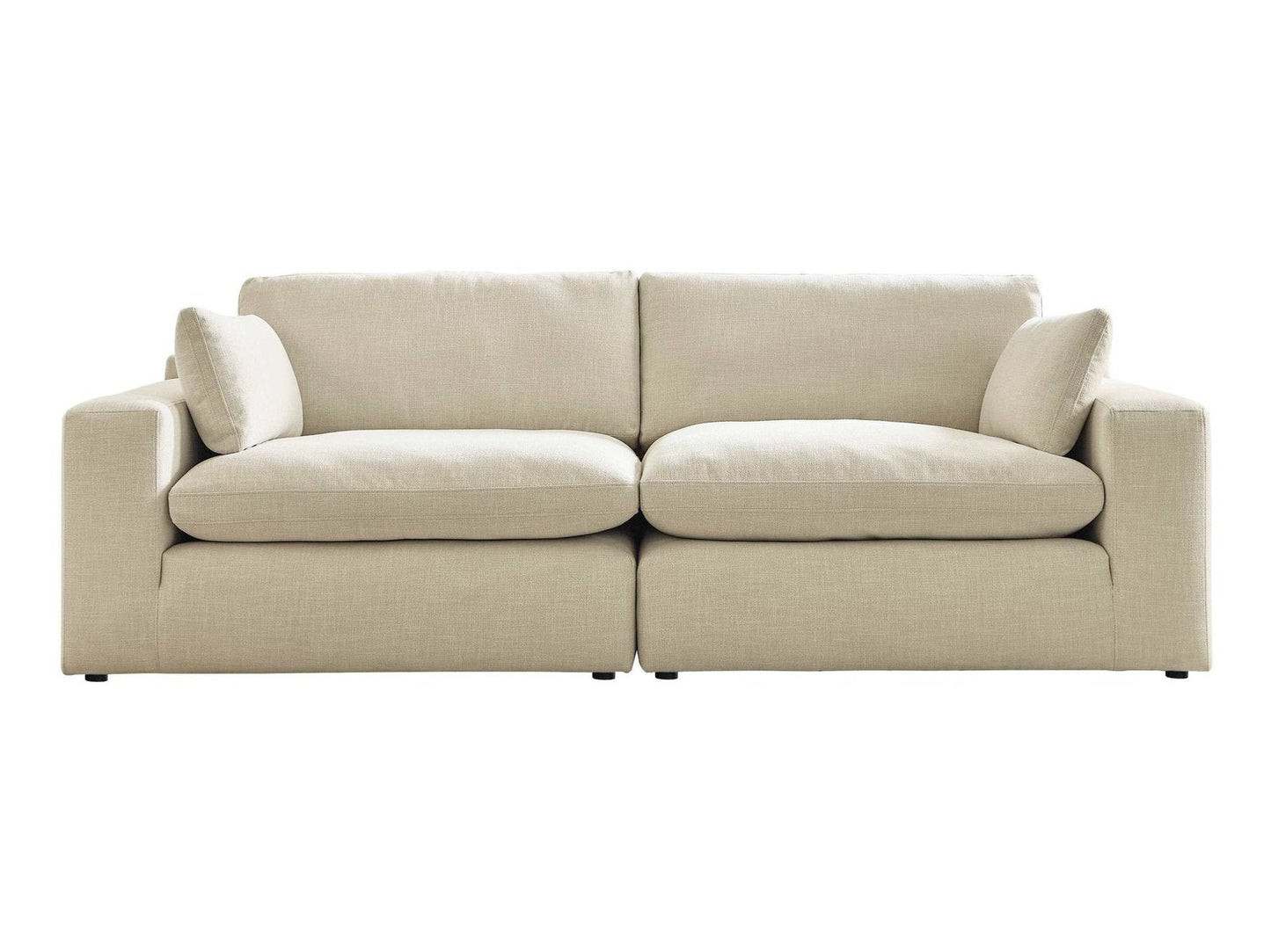 Elyza Linen 2pc Sectional Loveseat