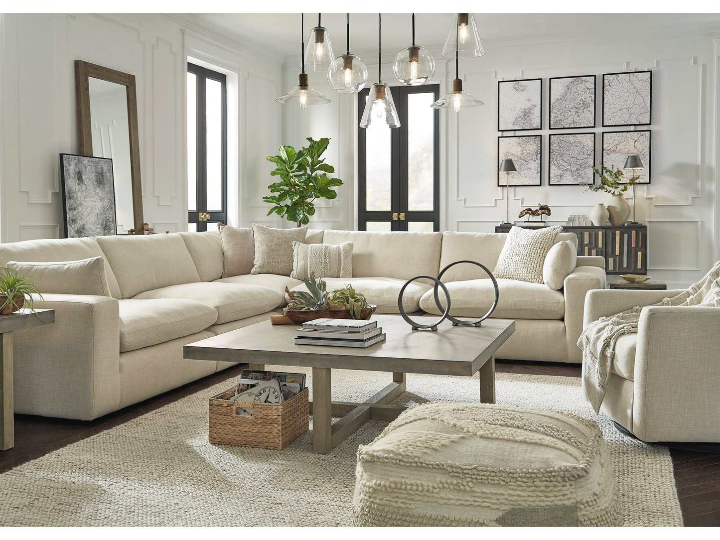 Elyza Linen Modular Sectional Units Create your own Style