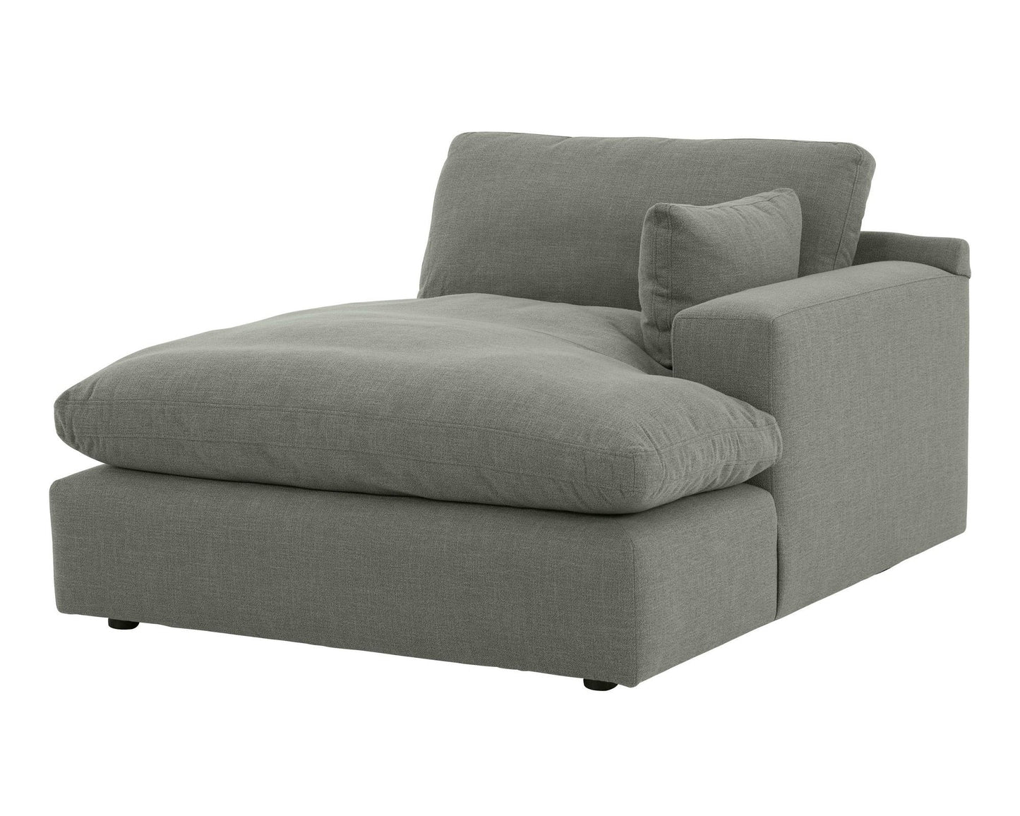 Elyza Smoke 3pc Sectional Sofa w/ RAF Corner Chaise