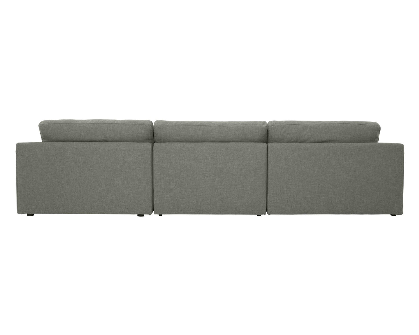 Elyza Smoke 3pc Sectional Sofa w/ RAF Corner Chaise