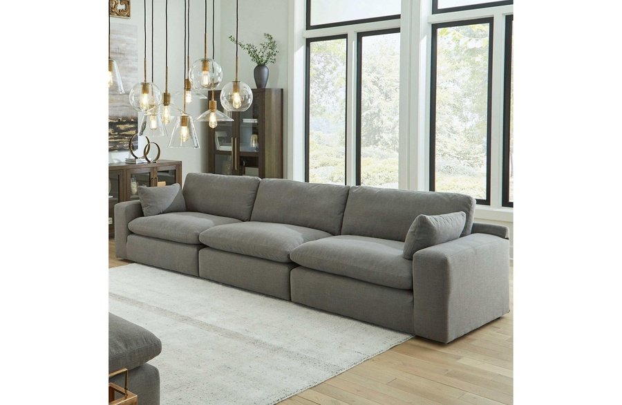 Elyza Smoke 3pc Sectional Sofa