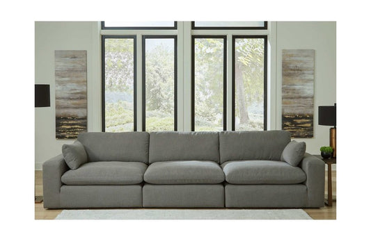 Elyza Smoke 3pc Sectional Sofa