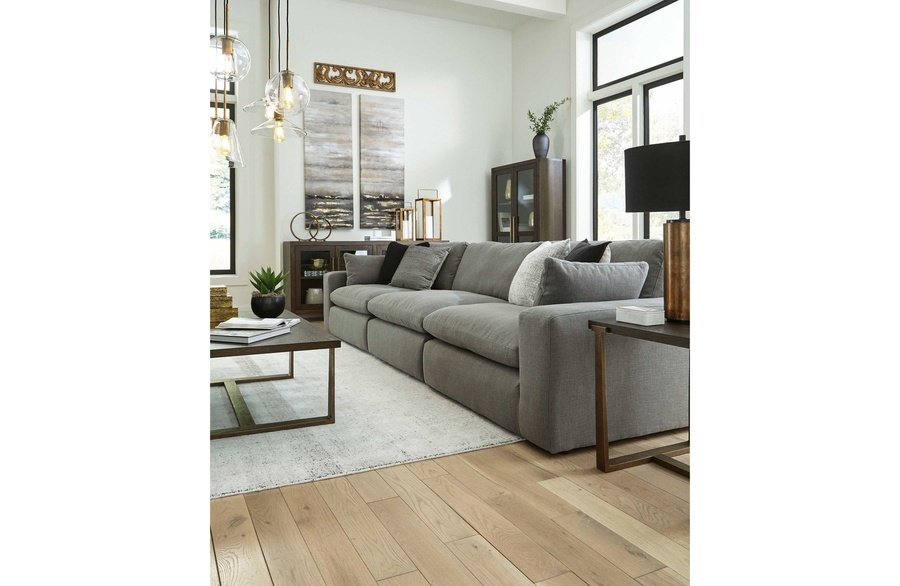 Elyza Smoke 3pc Sectional Sofa