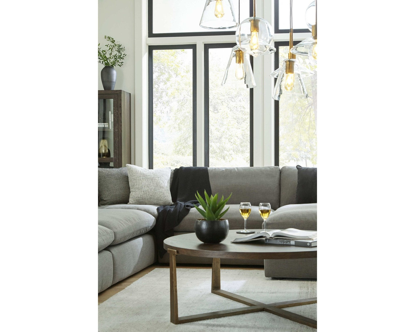 Elyza Smoke 5pc Sectional Sofa