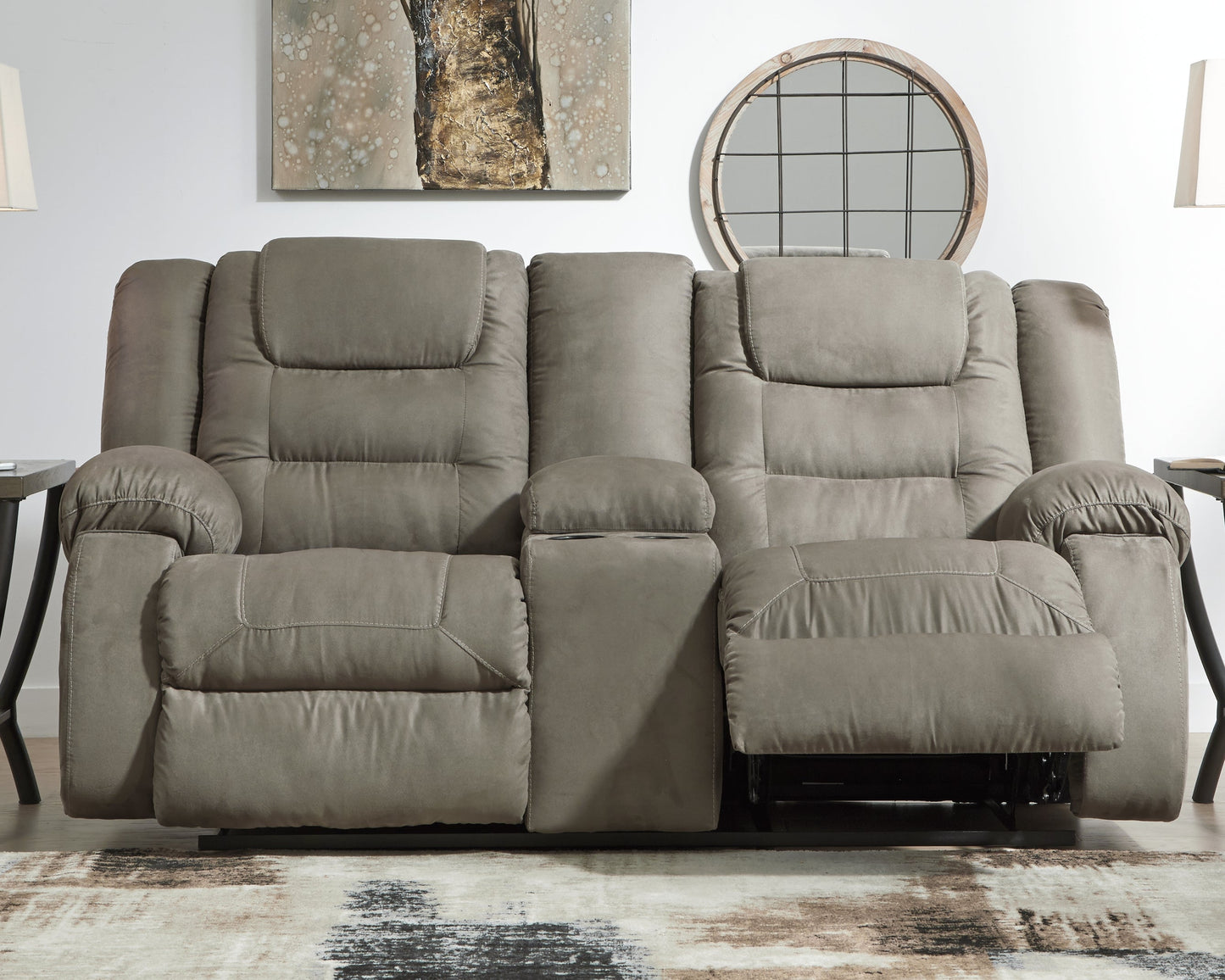 McCade Cobblestone Reclining Sofa and Loveseat