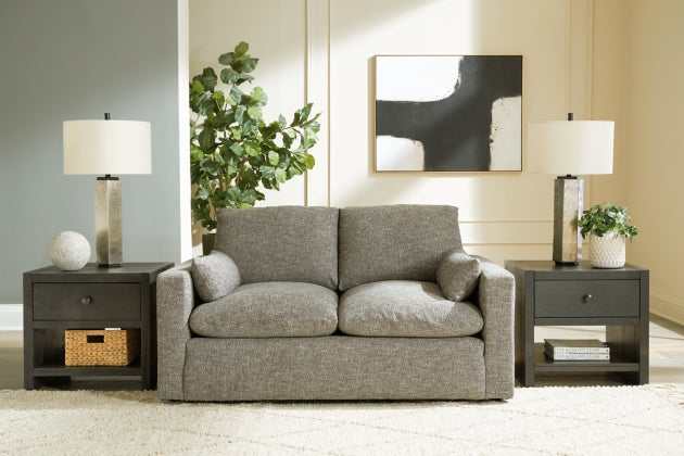 Dramatic Granite Fabric Living Room Set / 2pc