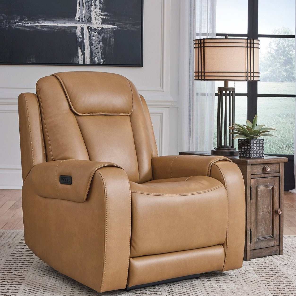 Card Player Cappuccino Power Recliner