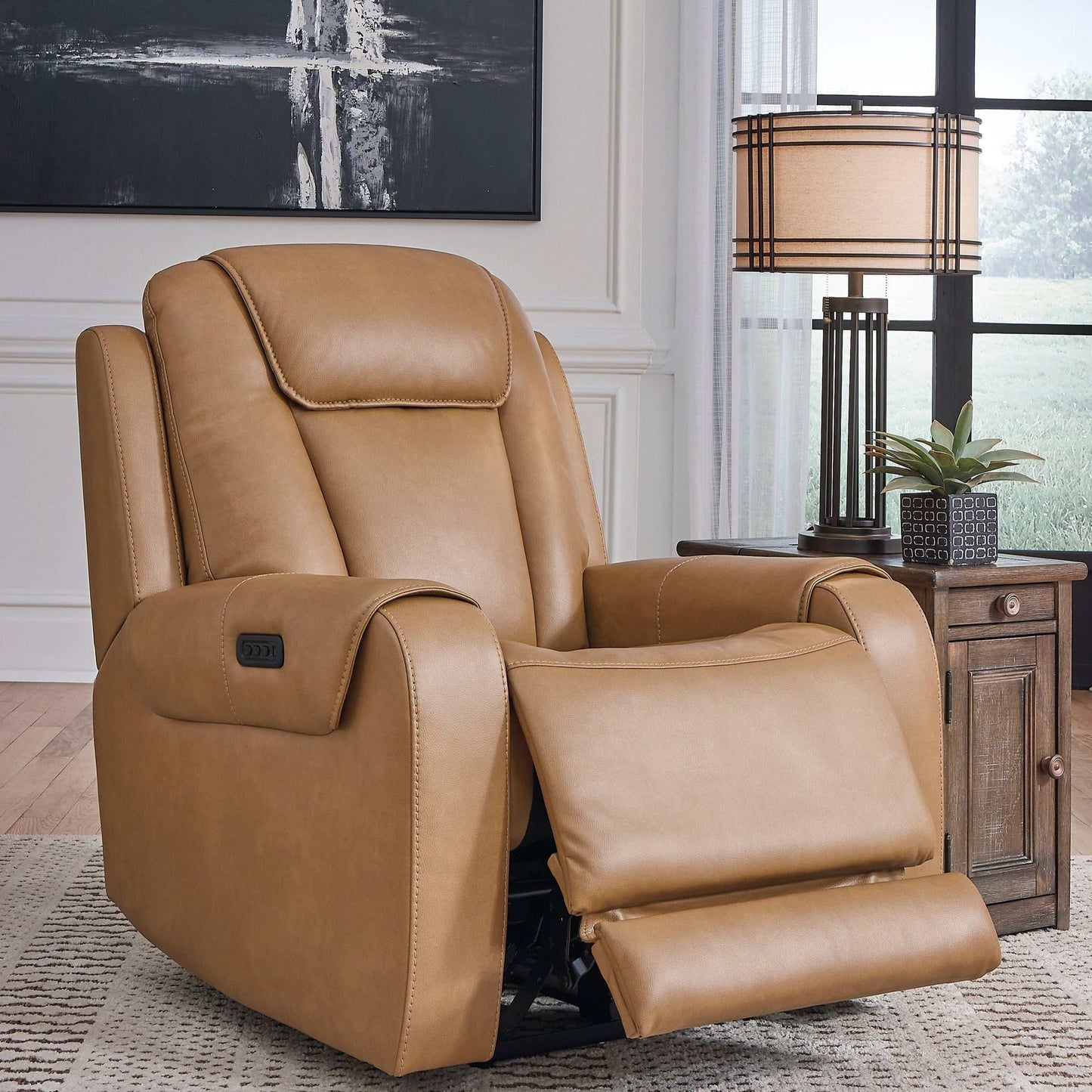 Card Player Cappuccino Power Recliner