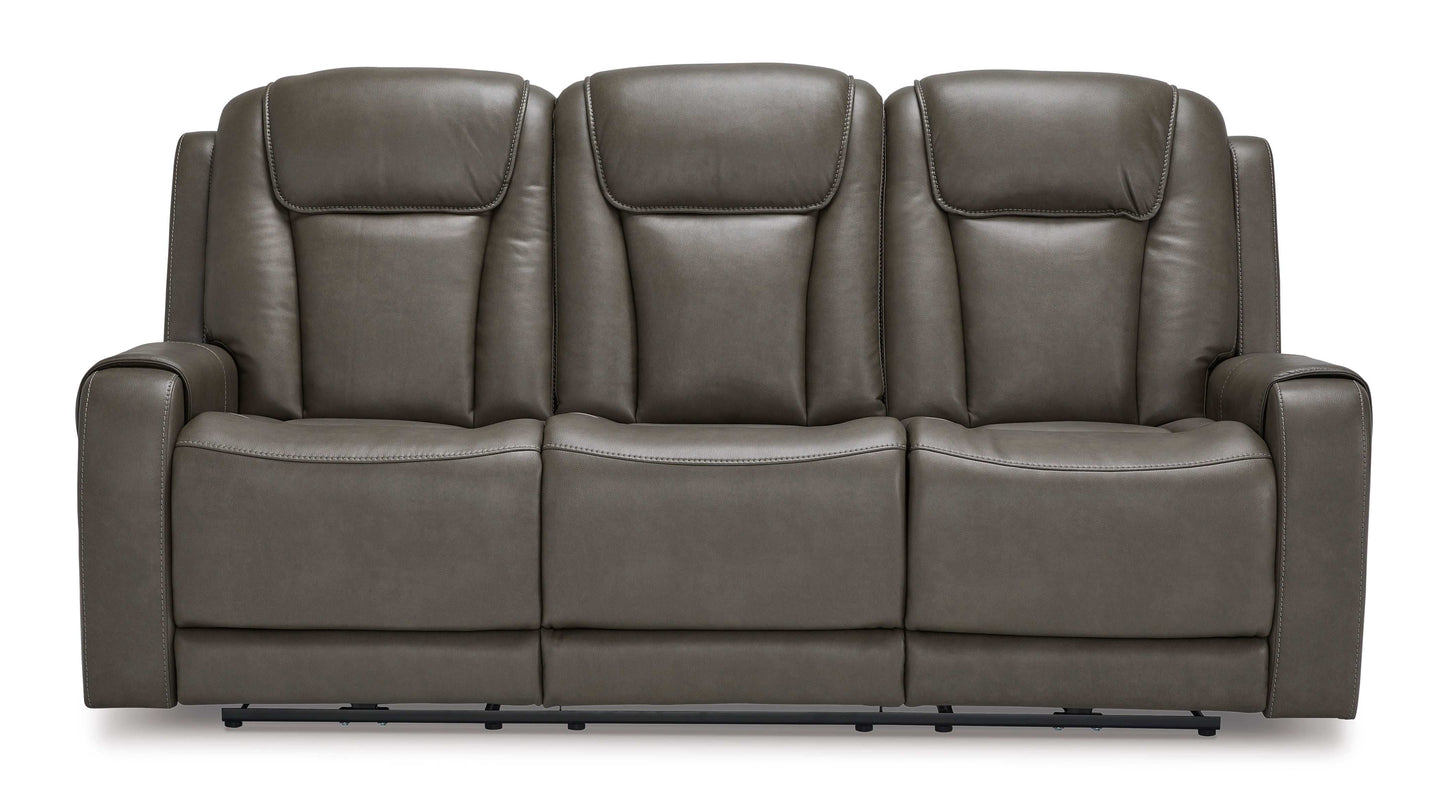 Card Player Smoke Power Reclining Sofa