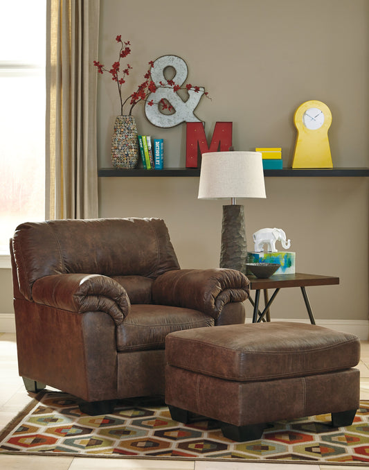 Bladen Brown Chair and Ottoman