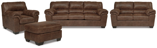 Bladen Brown Sofa, Loveseat, Chair and Ottoman