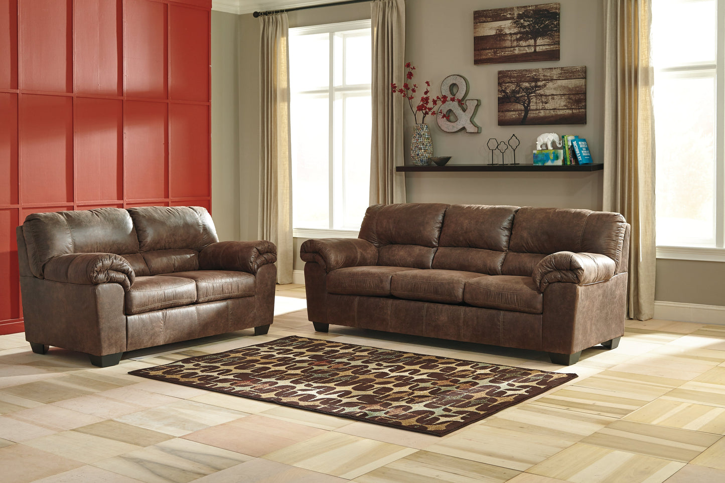 Bladen Brown Sofa, Loveseat, Chair and Ottoman