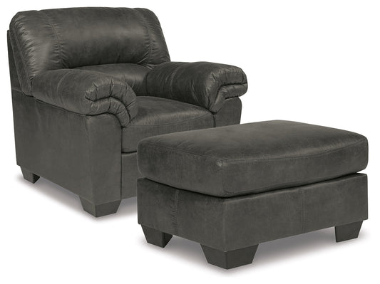 Bladen Gray Chair and Ottoman