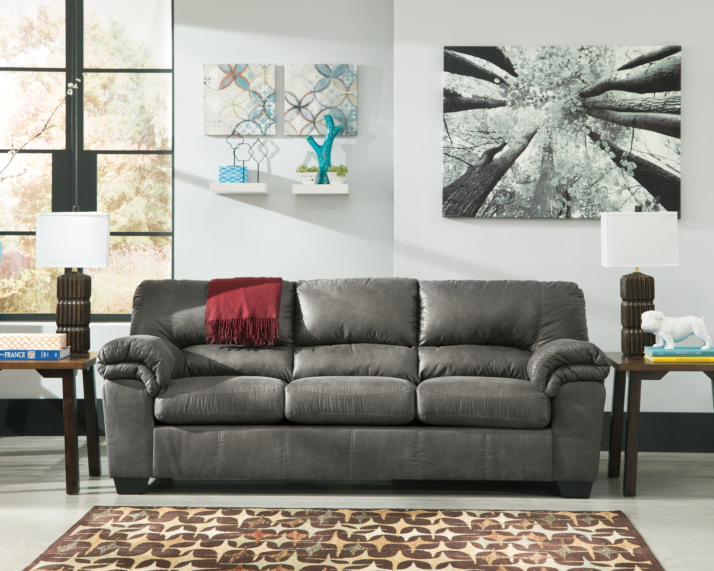 Bladen Gray Full Sofa Sleeper and Loveseat