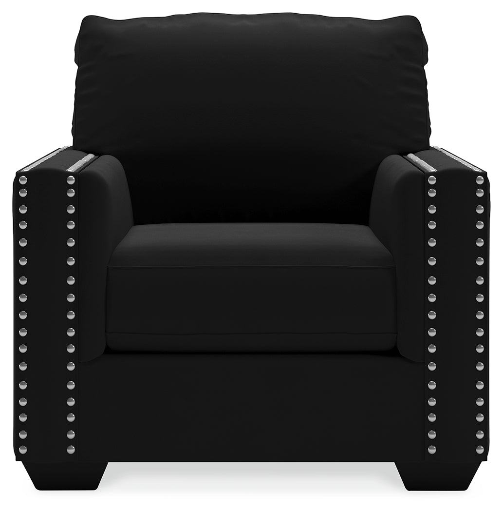 Gleston Black Loveseat, Chair and Ottoman