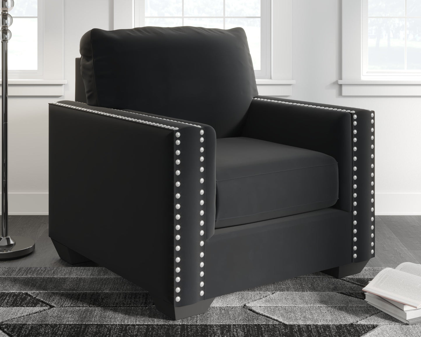 Gleston Black Sofa and Loveseat with Chair