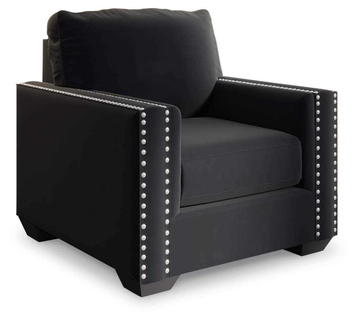 Gleston Black Sofa, Loveseat, Chair, and Ottoman