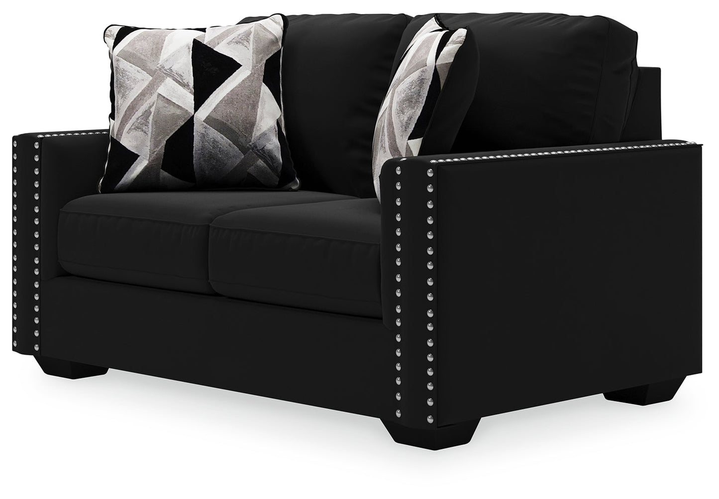 Gleston Black Loveseat, Chair and Ottoman