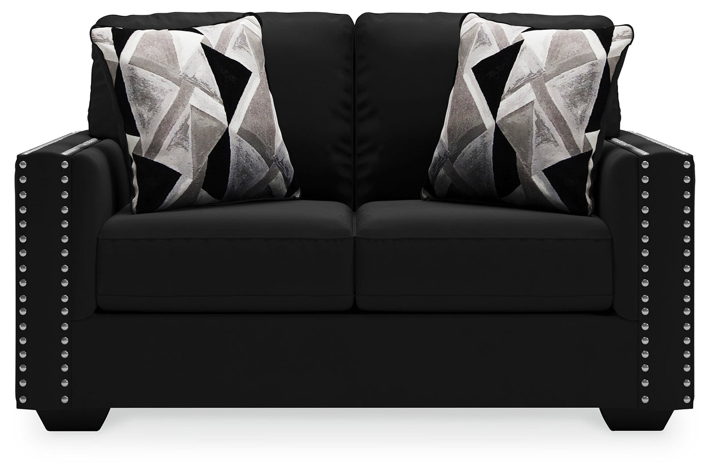 Gleston Black Loveseat, Chair and Ottoman