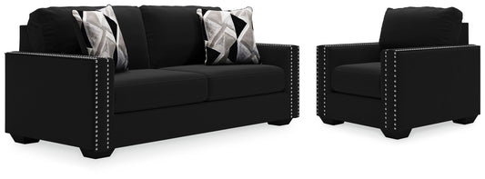 Gleston Black Sofa and 2 Chairs