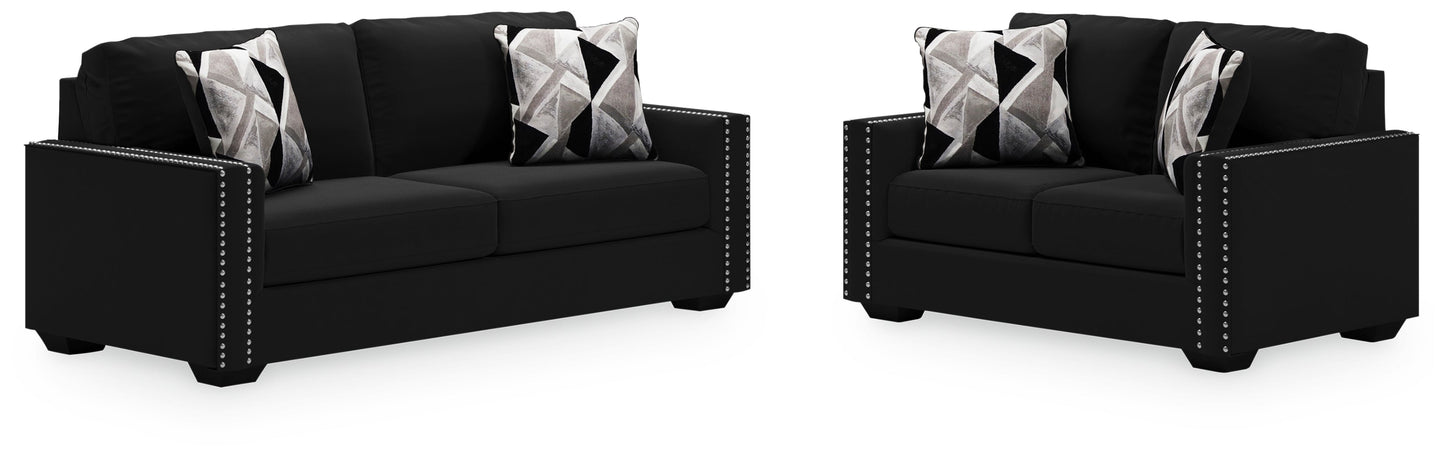 Gleston Black Sofa and Loveseat with Ottoman