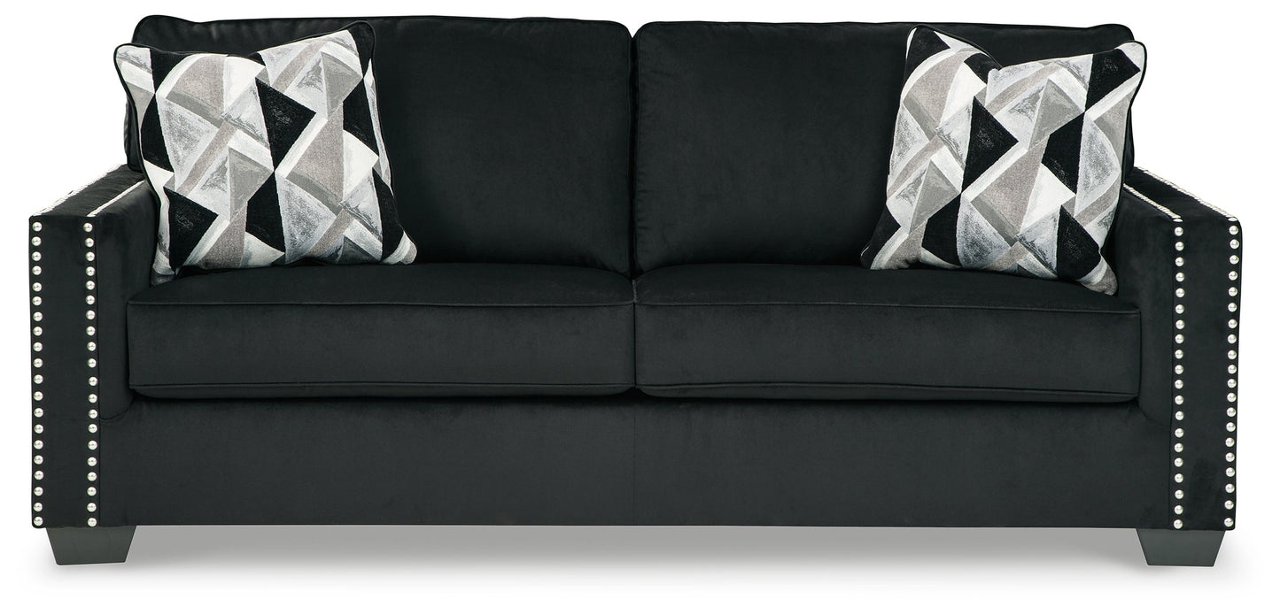 Gleston Black Sofa, Loveseat, Chair, and Ottoman