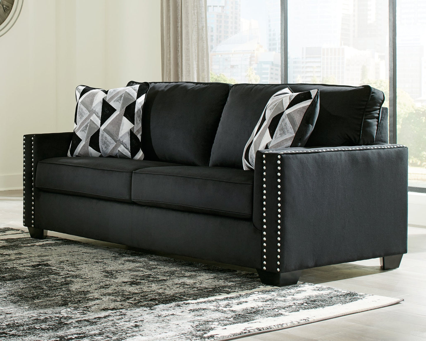 Gleston Black Sofa and Loveseat with Chair