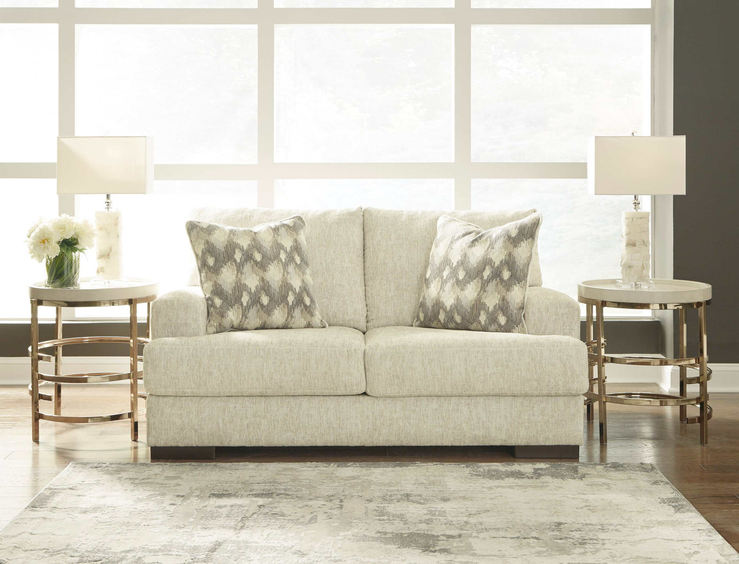 Caretti Parchment Stationary Loveseat