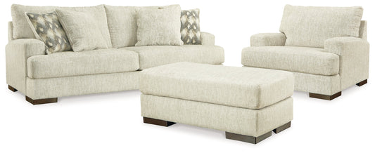 Caretti Beige Sofa, Chair and Ottoman