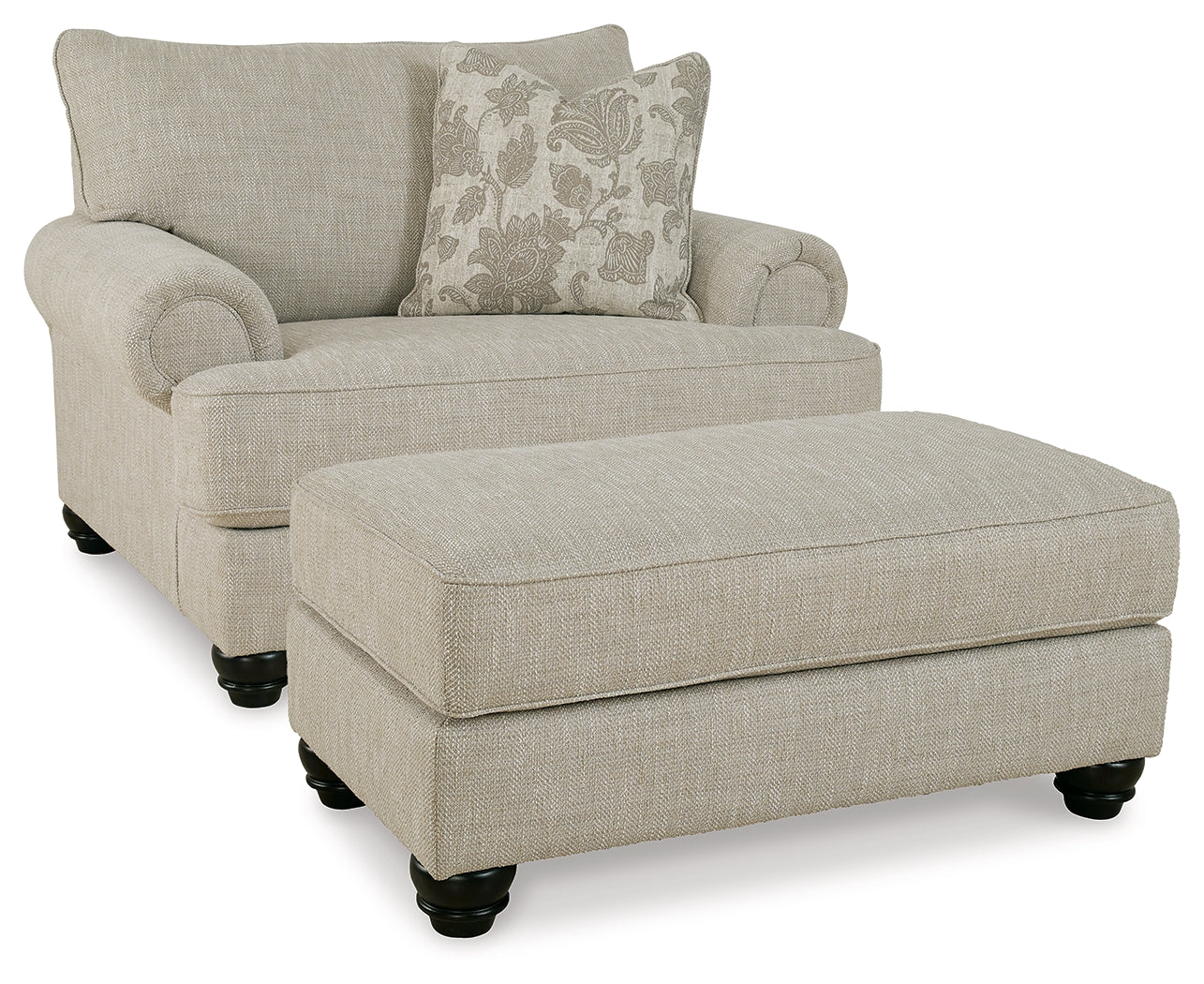 Asanti Fog Oversized Chair and Ottoman