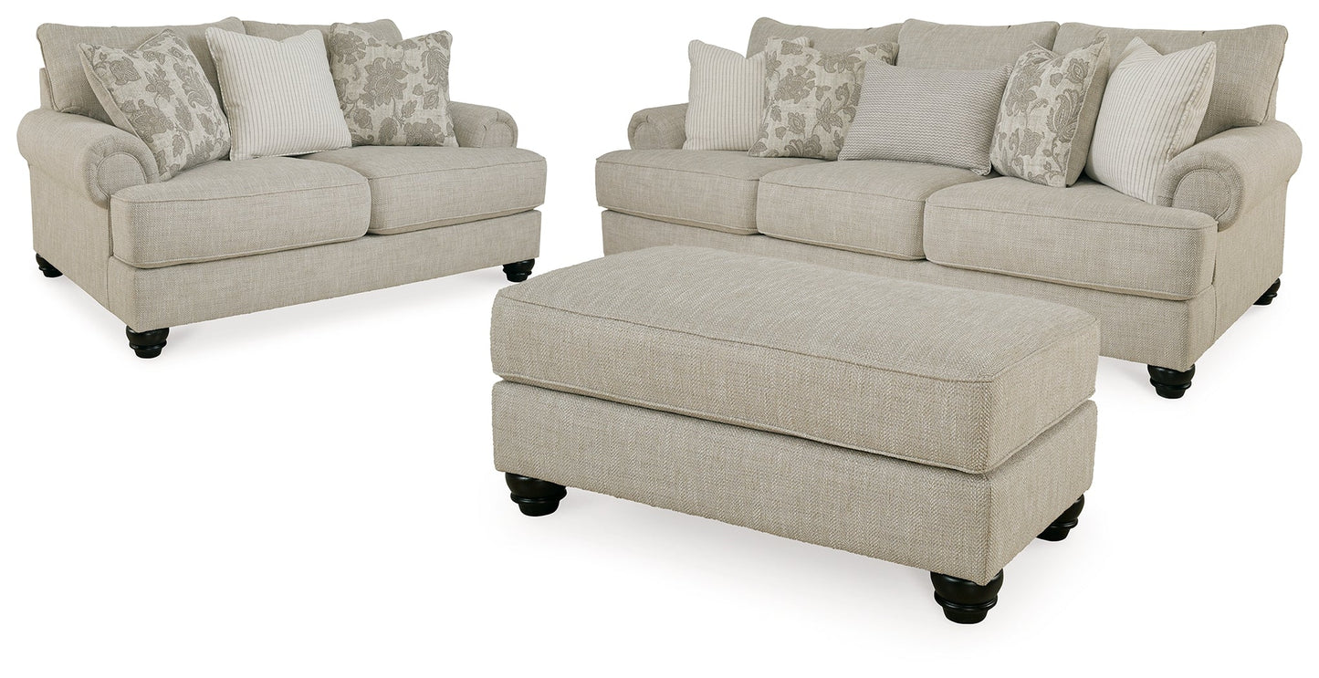 Asanti Fog Sofa, Loveseat and Ottoman