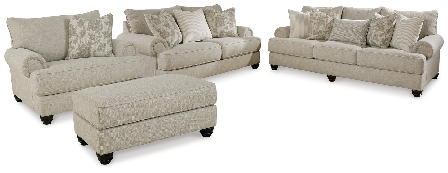 Asanti Fog Sofa, Loveseat, Oversized Chair and Ottoman