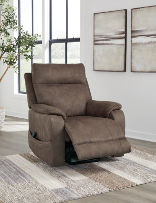 Crestmeade Espresso Power Lift Recliner - Ornate Home