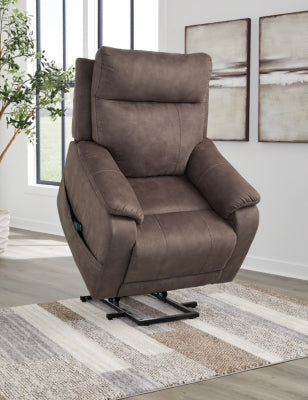 Crestmeade Espresso Power Lift Recliner - Ornate Home