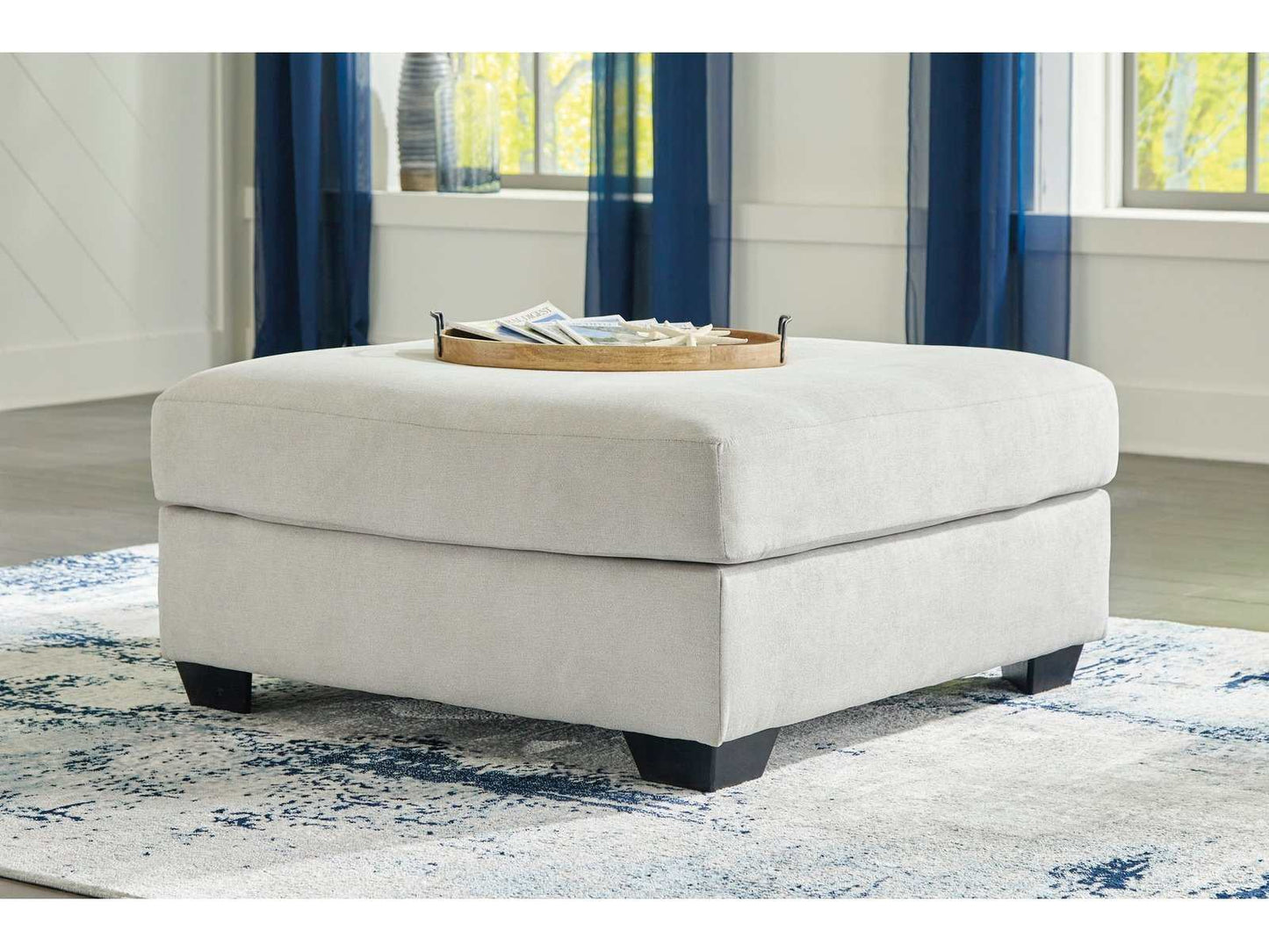 Lowder Stone Oversized Accent Ottoman