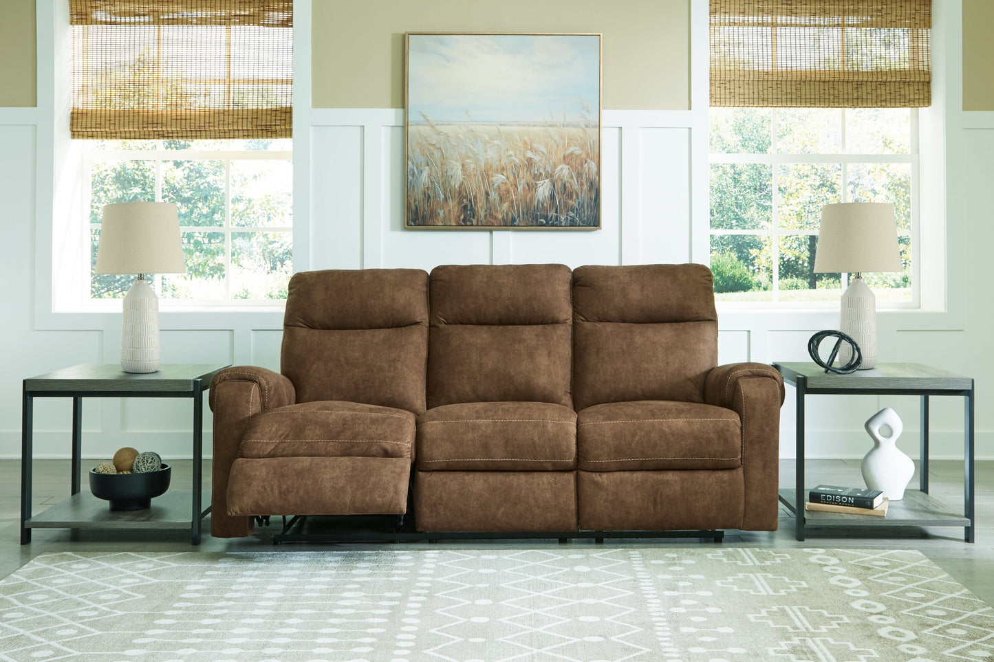 Edenwold Brown Reclining Sofa