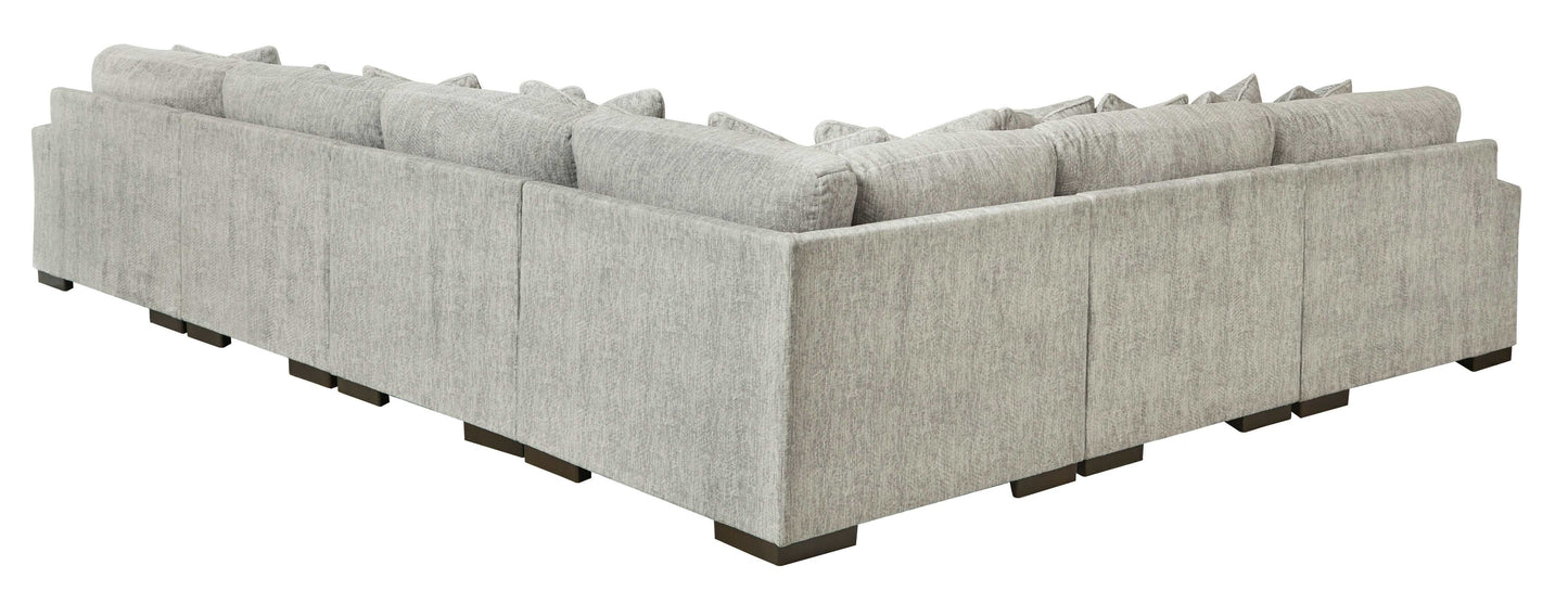 Regent Park Pewter 6pc Corner Sectional