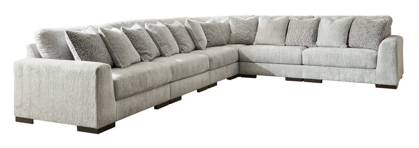 Regent Park Pewter 6pc Corner Sectional