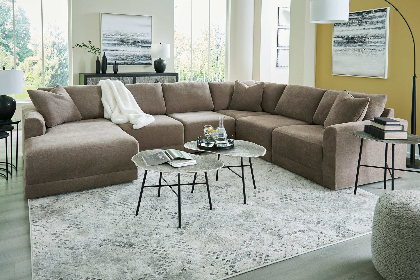 Raeanna Storm LAF Chaise Sectional / 6pc