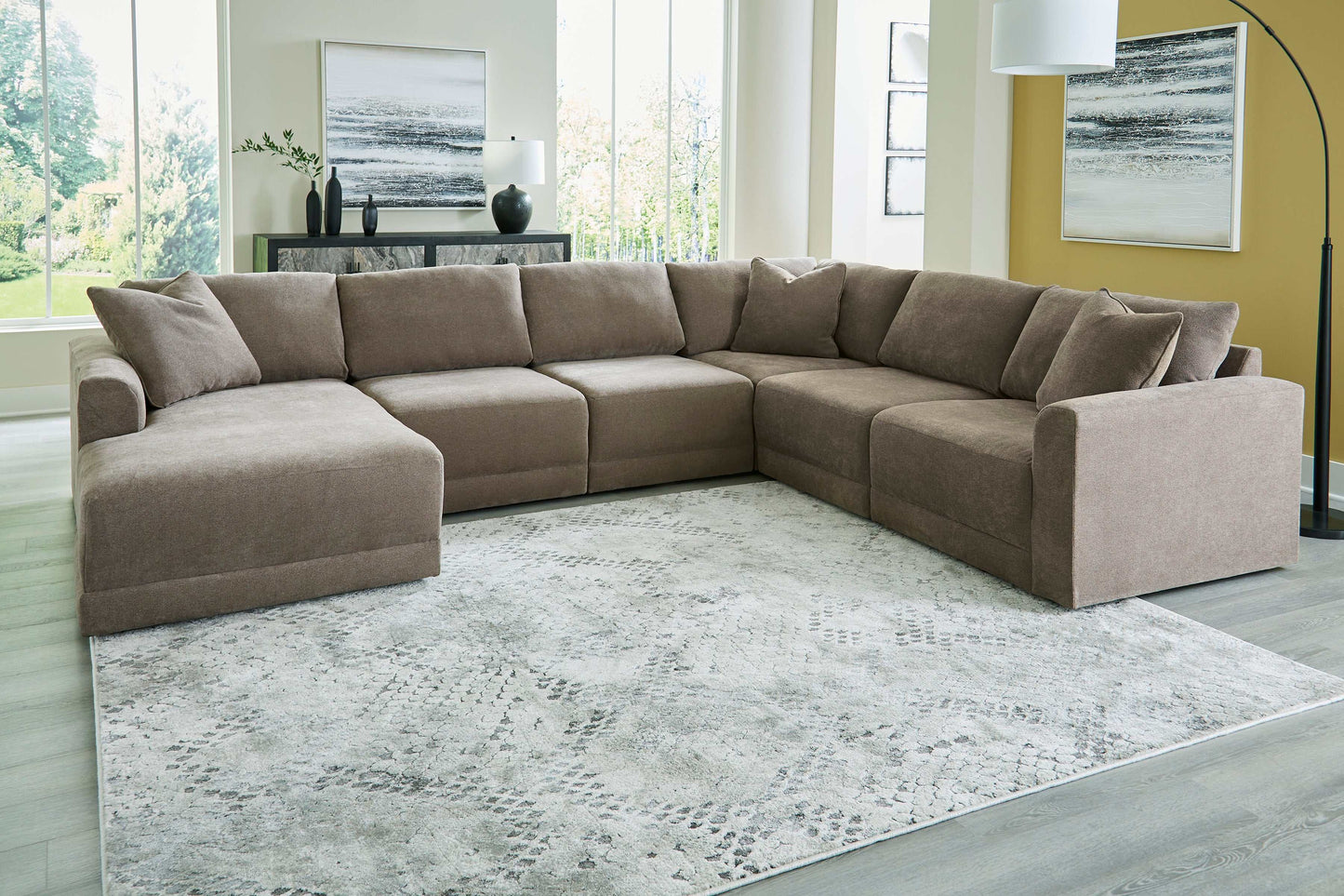 Raeanna Storm LAF Chaise Sectional / 6pc