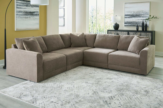 Raeanna Storm Symmetrical Sectional Sofa / 5pc