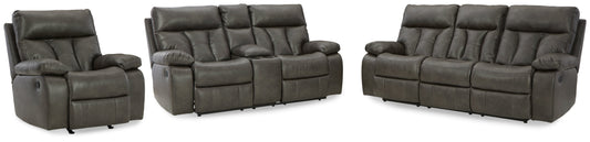 Willamen Quarry Reclining Sofa, Loveseat and Recliner